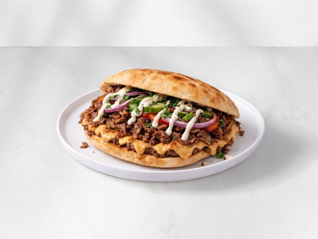 Chipotle Cheese Beef Shawarma (Doner) Sandwich