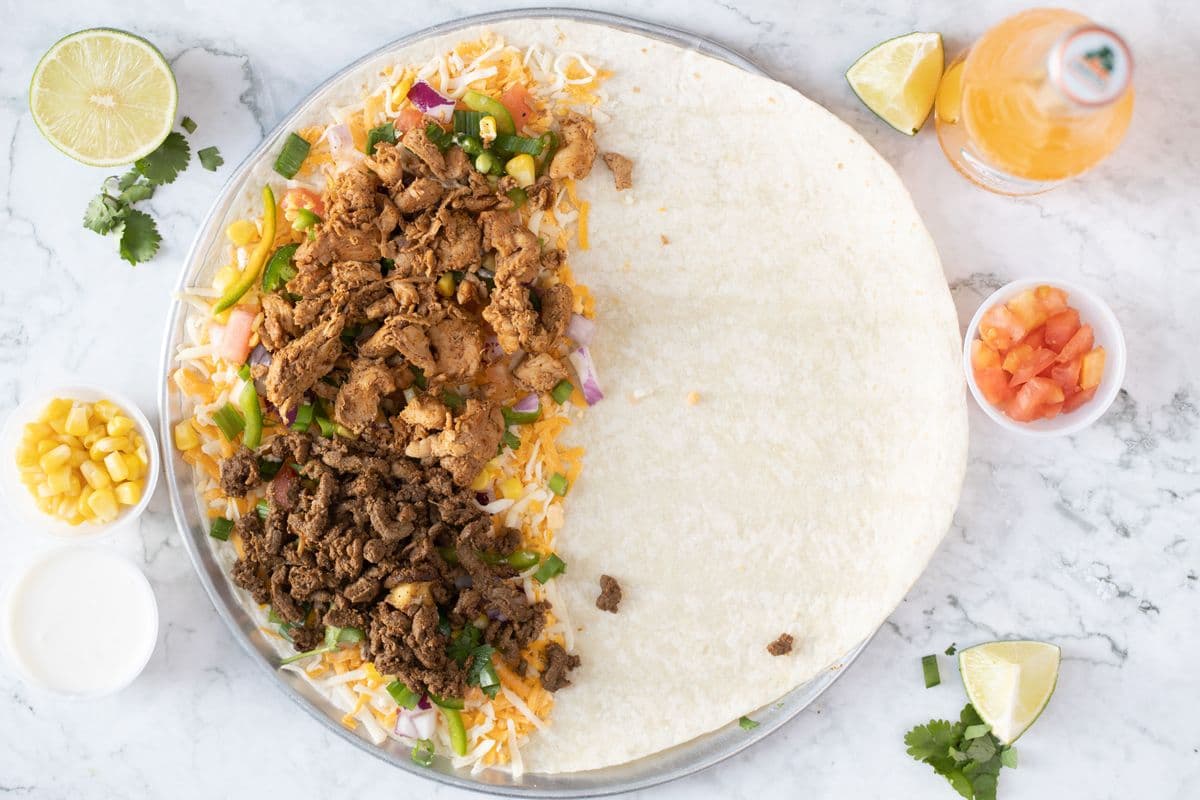 Chicken and Steak Quesadilla