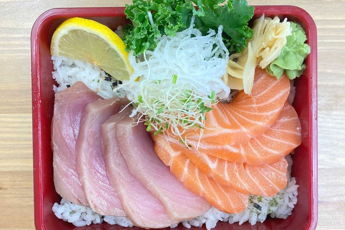 Tuna and Salmon Donburi
