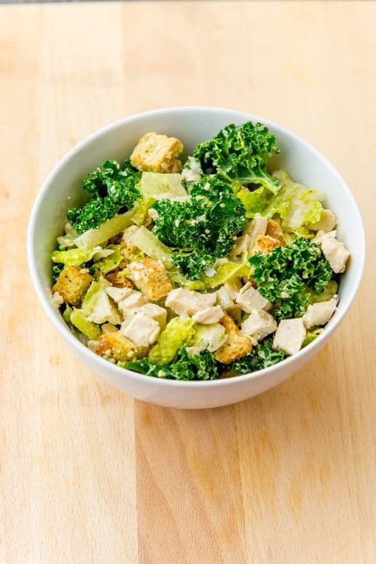 Kale Chicken Caesar Salad