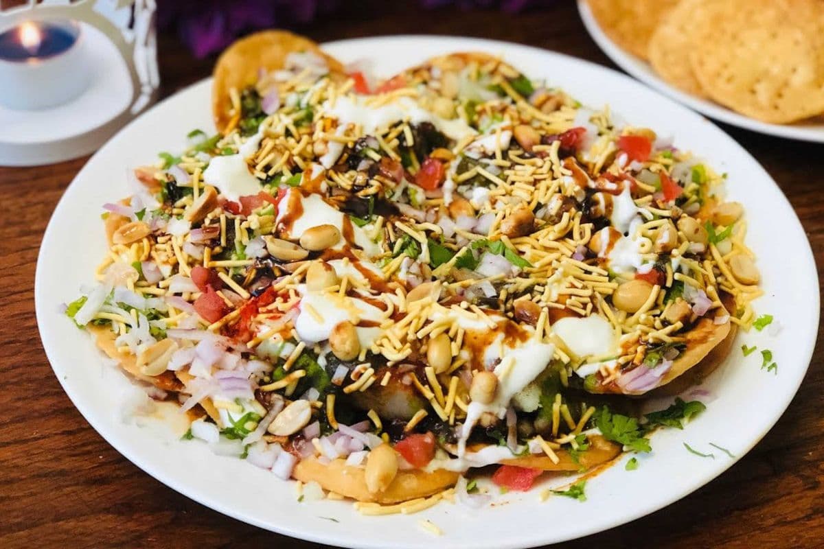 Chat Papri (Crispy-Fried Sour Dough)