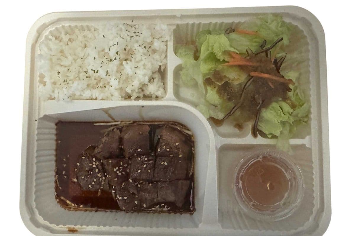 B3) Beef Teriyaki and Tempura Bento