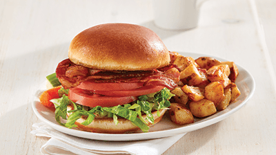 Peameal Style Bacon on a Bun