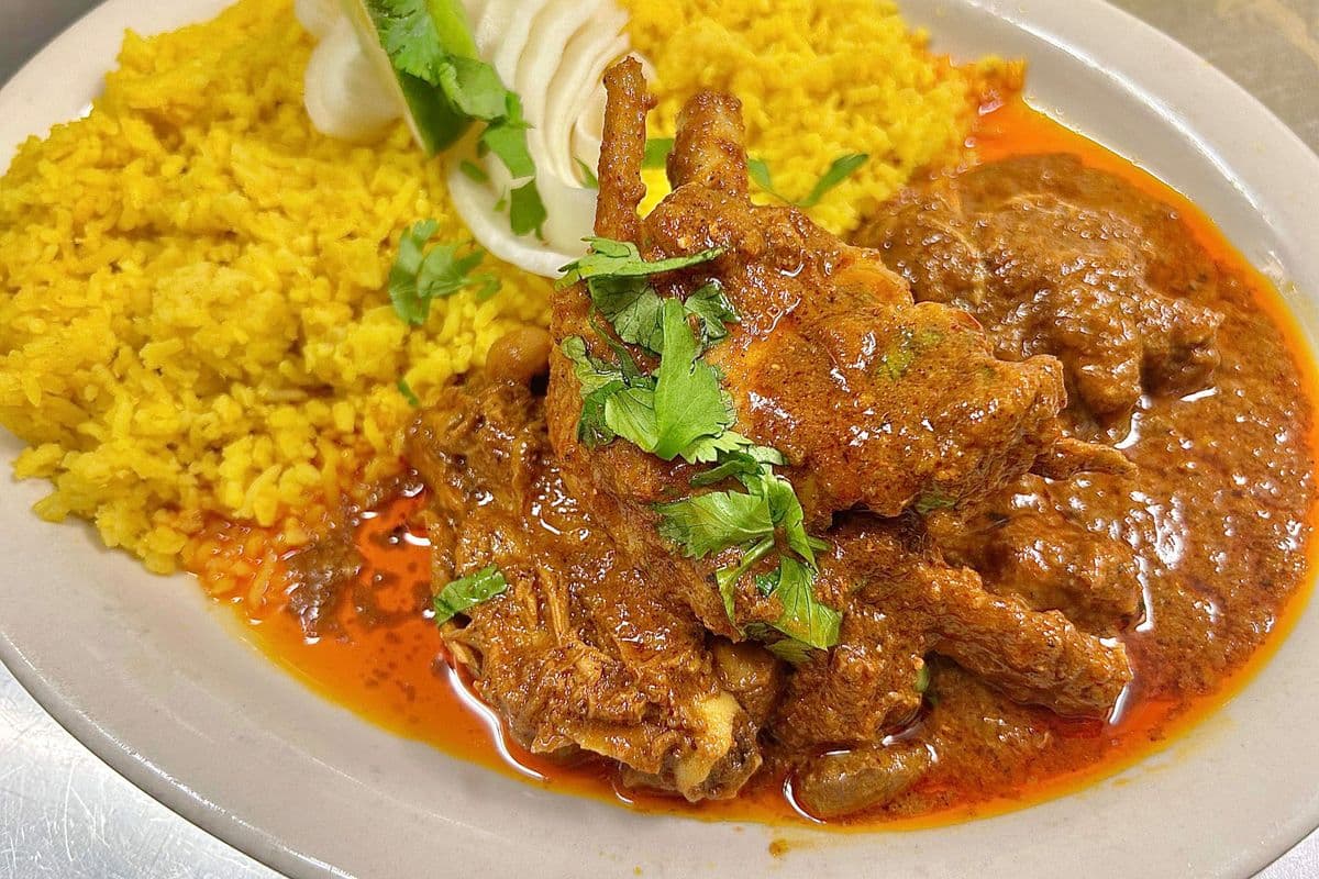 Bhuna Khichuri with Mutton curry