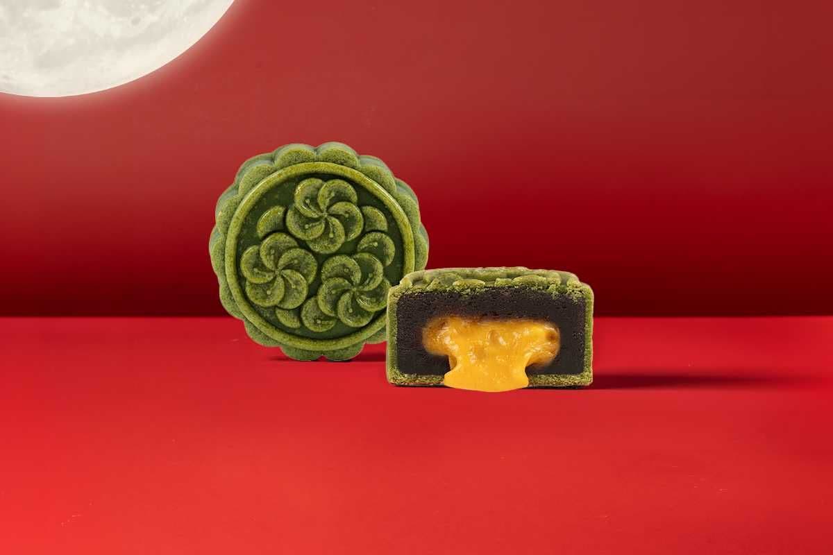 Matcha Red Bean Mooncake
