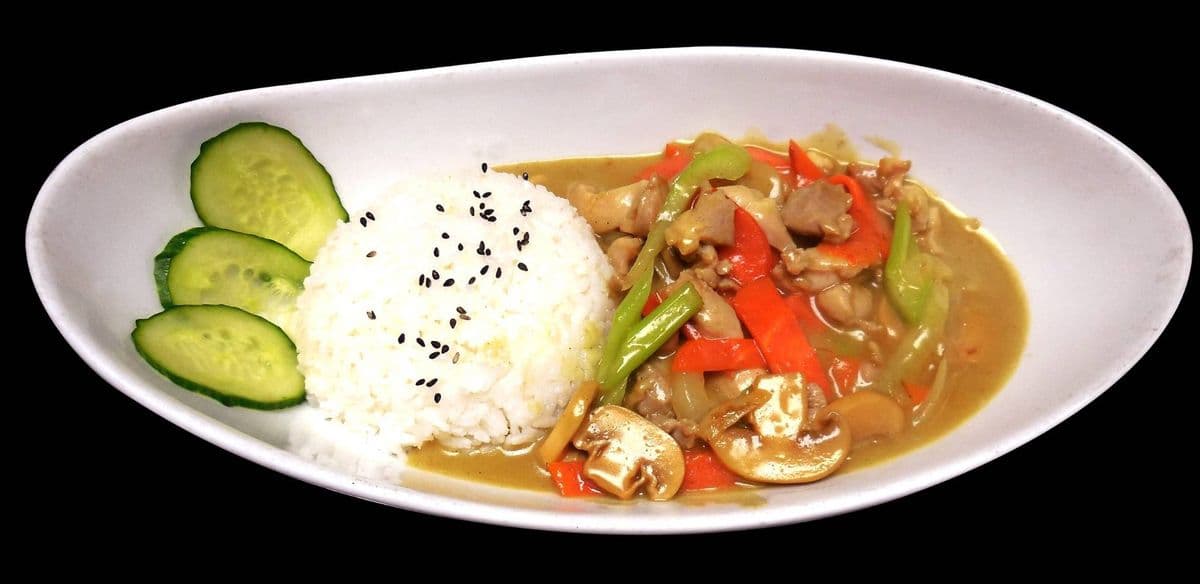 Black Pepper Sauced Chicken with Rice / 黑椒雞肉燴飯
