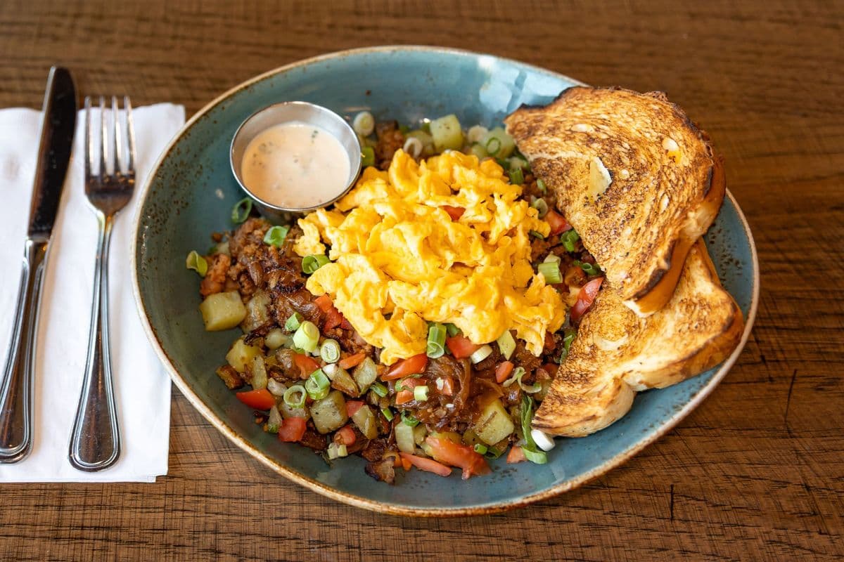Chorizo Hash and Eggs