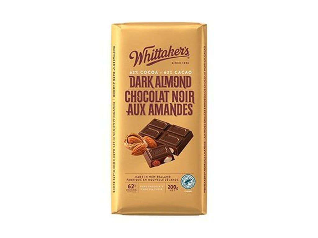 WHITTAKERāS DARK ALMOND CHOCOLATE 220G