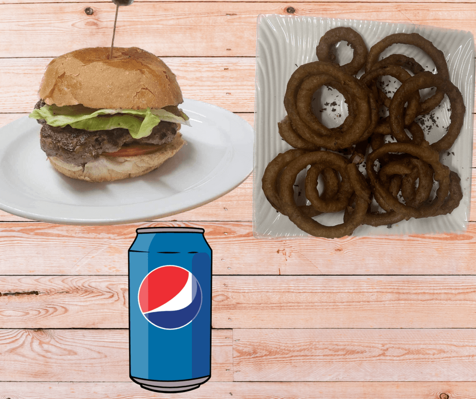 Trio hamburger + rondelle + liqueur