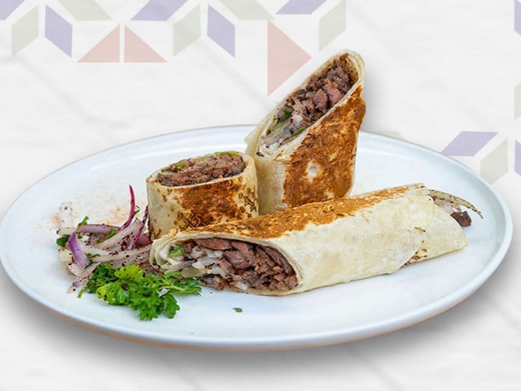 Lamb and Beef Saj Wrap