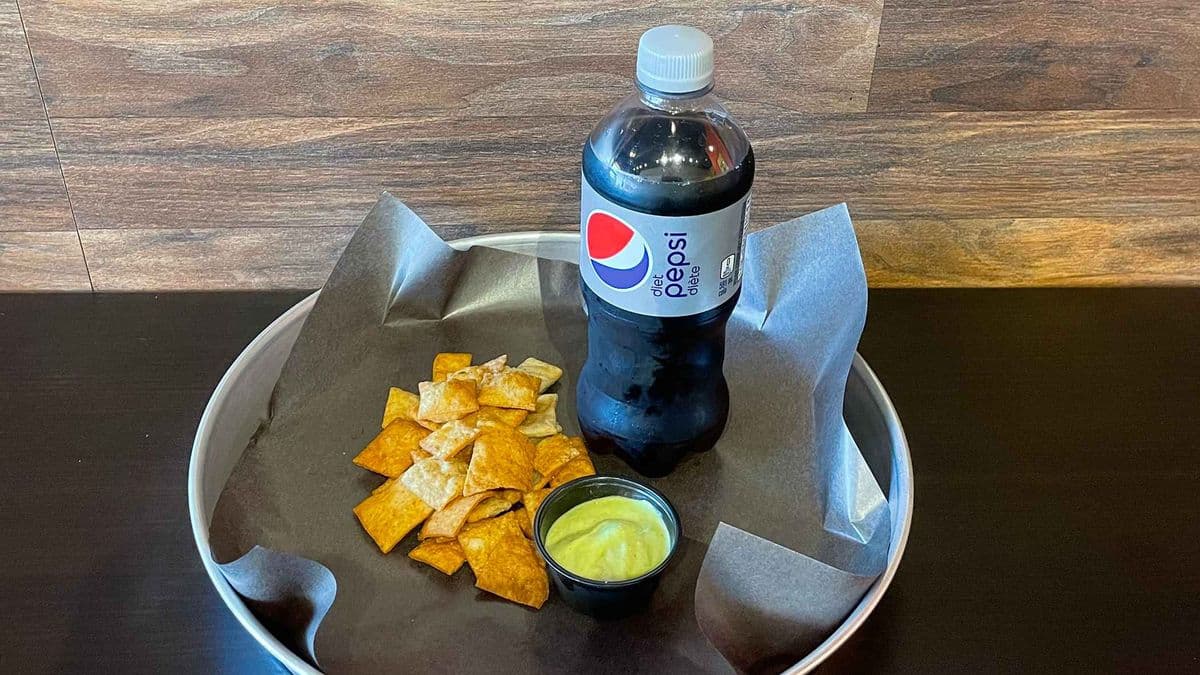 Chips and Chutney with Bottled Pop