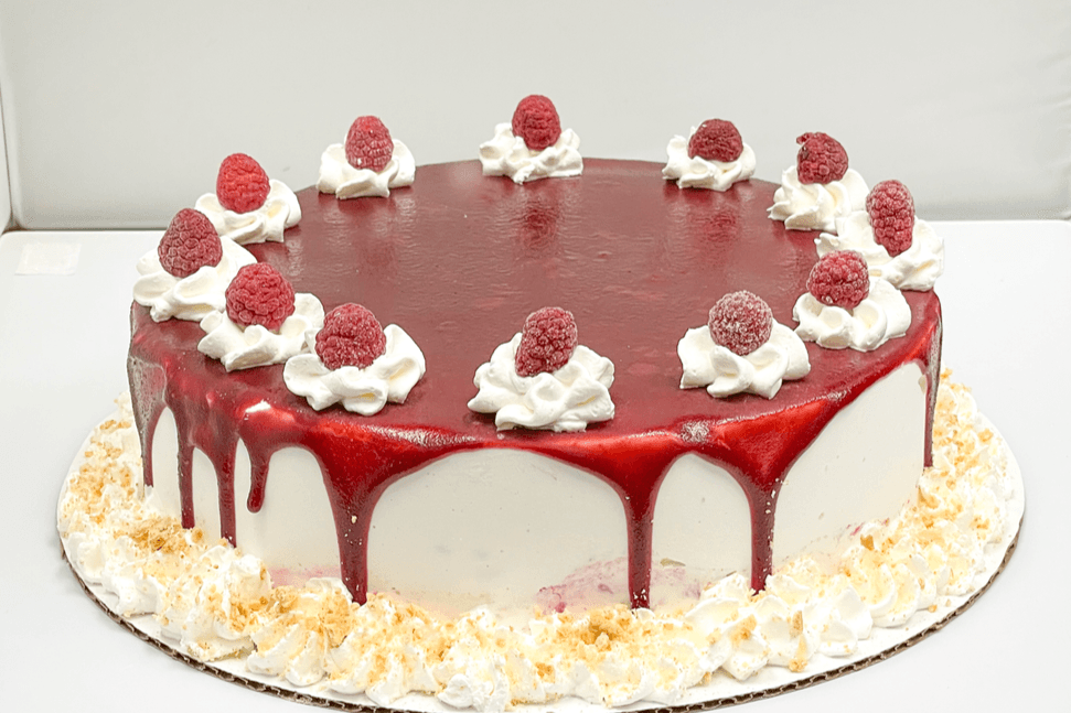 Large Raspberry Cheesecake Ice Cream Cake