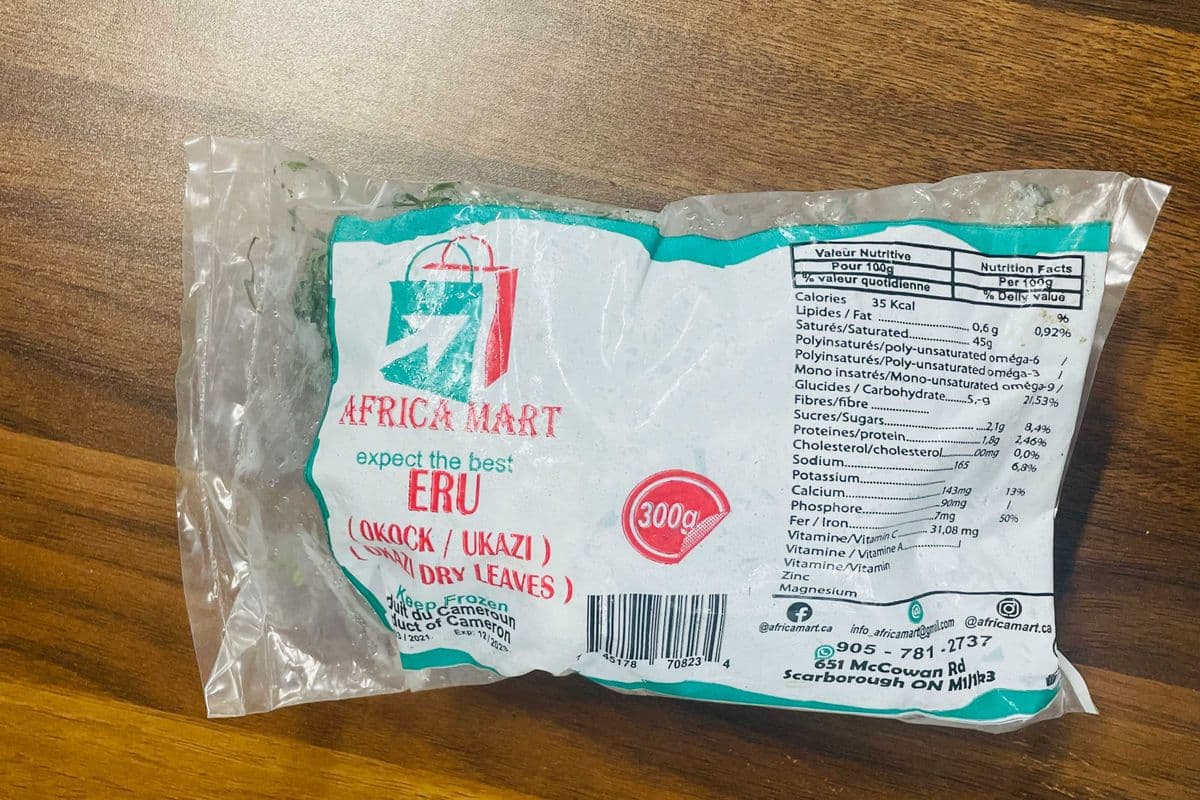 Ukazi Leaf (Frozen)