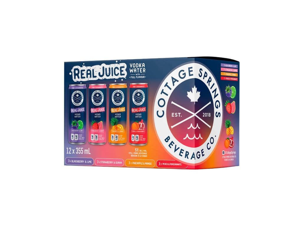 Cottage Springs - Real Juice Vodka Water (12x355ml)