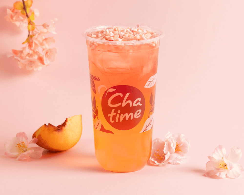 Sakura Peach Green Tea (with Jelly)