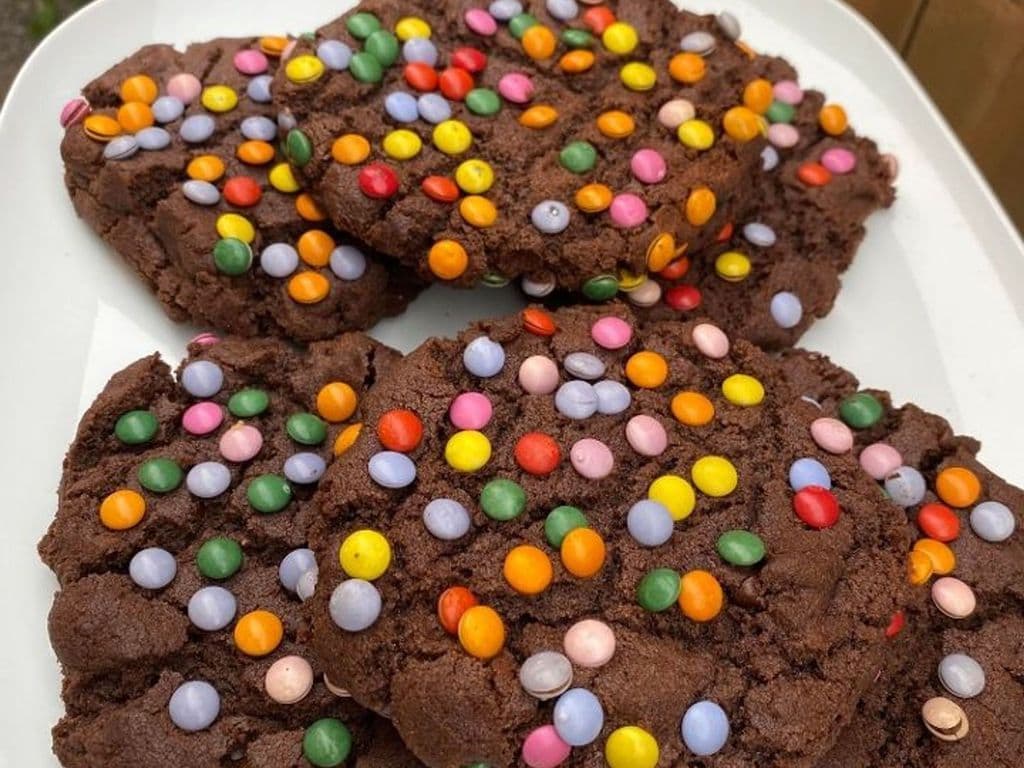 M&M Double Chocolate Chunk Cookie