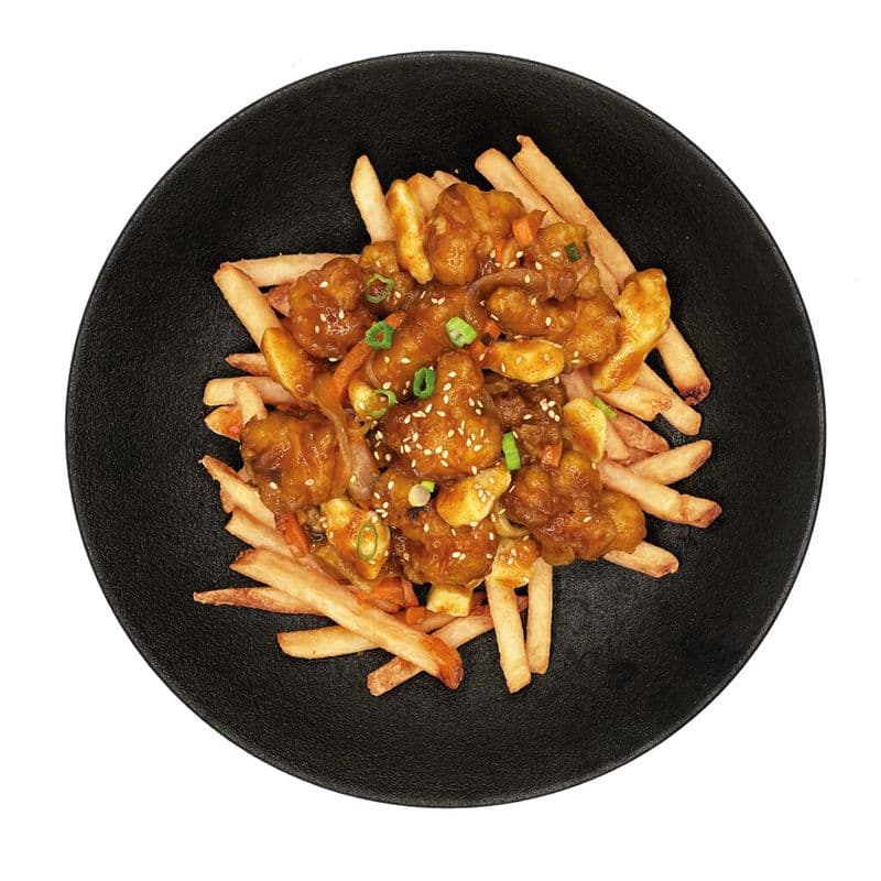 Poutine Tao Chou-Fleur (végé) / Cauliflower Tao Poutine (vegetarian) / Poutine de coliflor Tao (vegetariano)