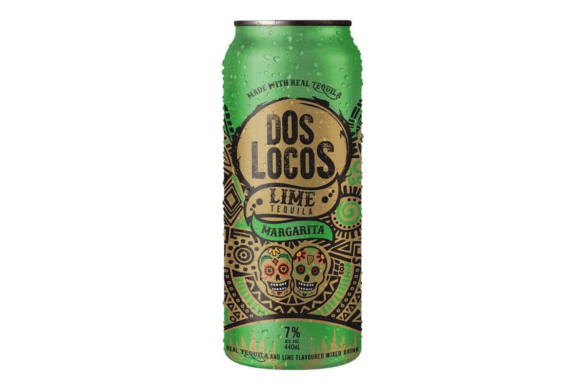 Dos Locos Lime Tequila Margarita (473 ml Can)