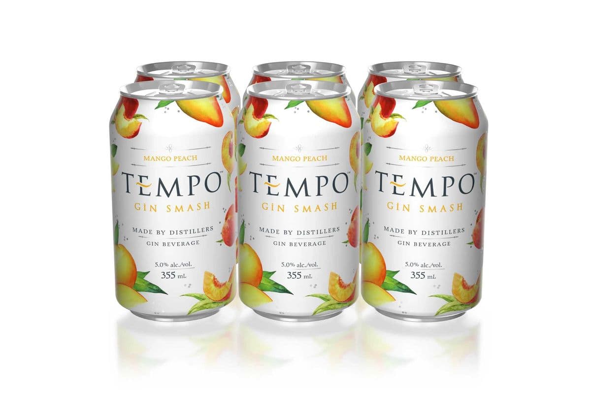 Tempo Gin Smash Mango Peach (6 Cans) (1 x 6X355ML)