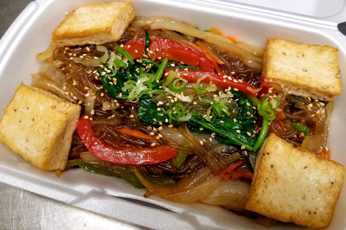 Japchae au tofu frit / Fried Tofu Japchae