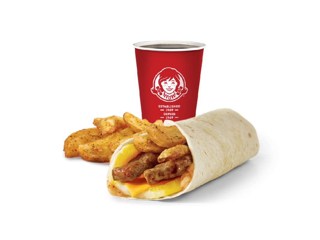 Sausage Breakfast Wrap Combo - Medium