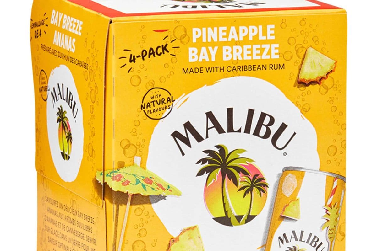 Malibu Pineapple Bay Breeze (4 x 355 ml Cans)