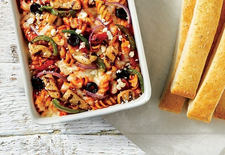 Régulier Pâtes Meditterano Con Pollo