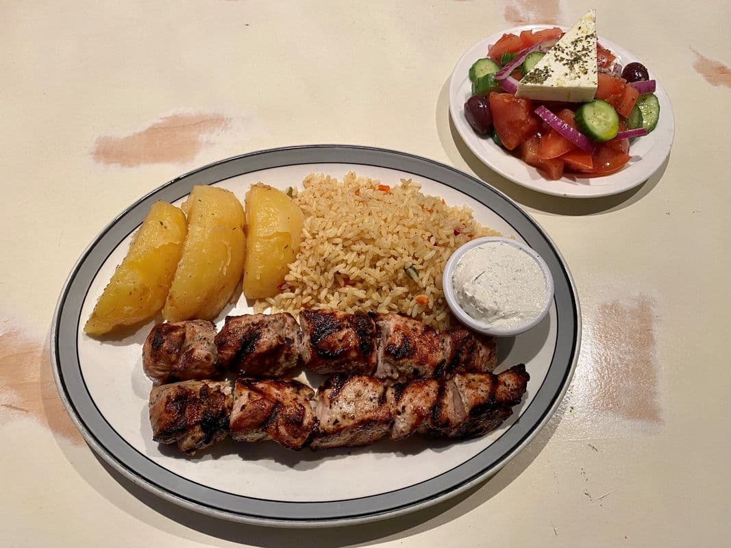 Pork Souvlaki Dinner