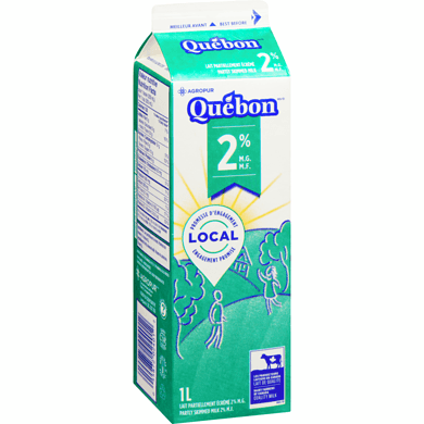 Quebon Lait 2% 1L/ Quebon Milk 2% 1L