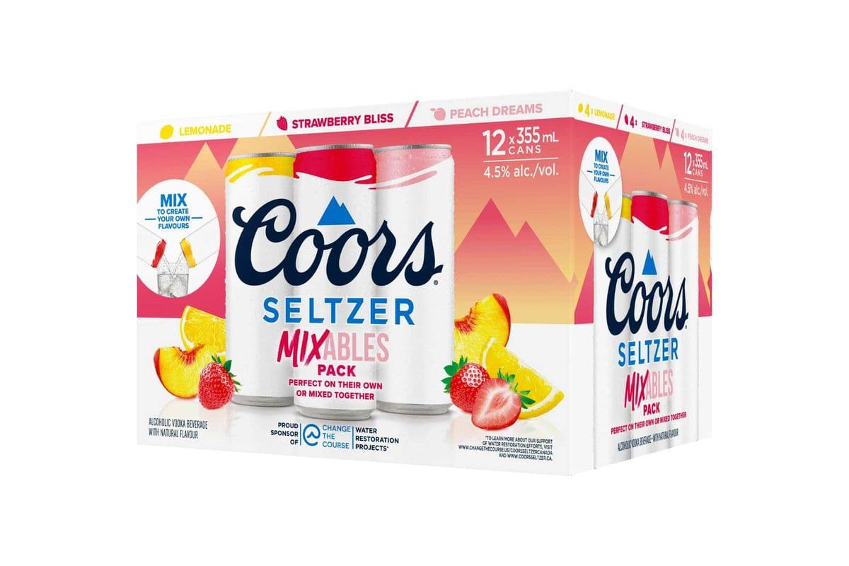 Coors Seltzer Mixables Pack (12 x 355mL Cans)