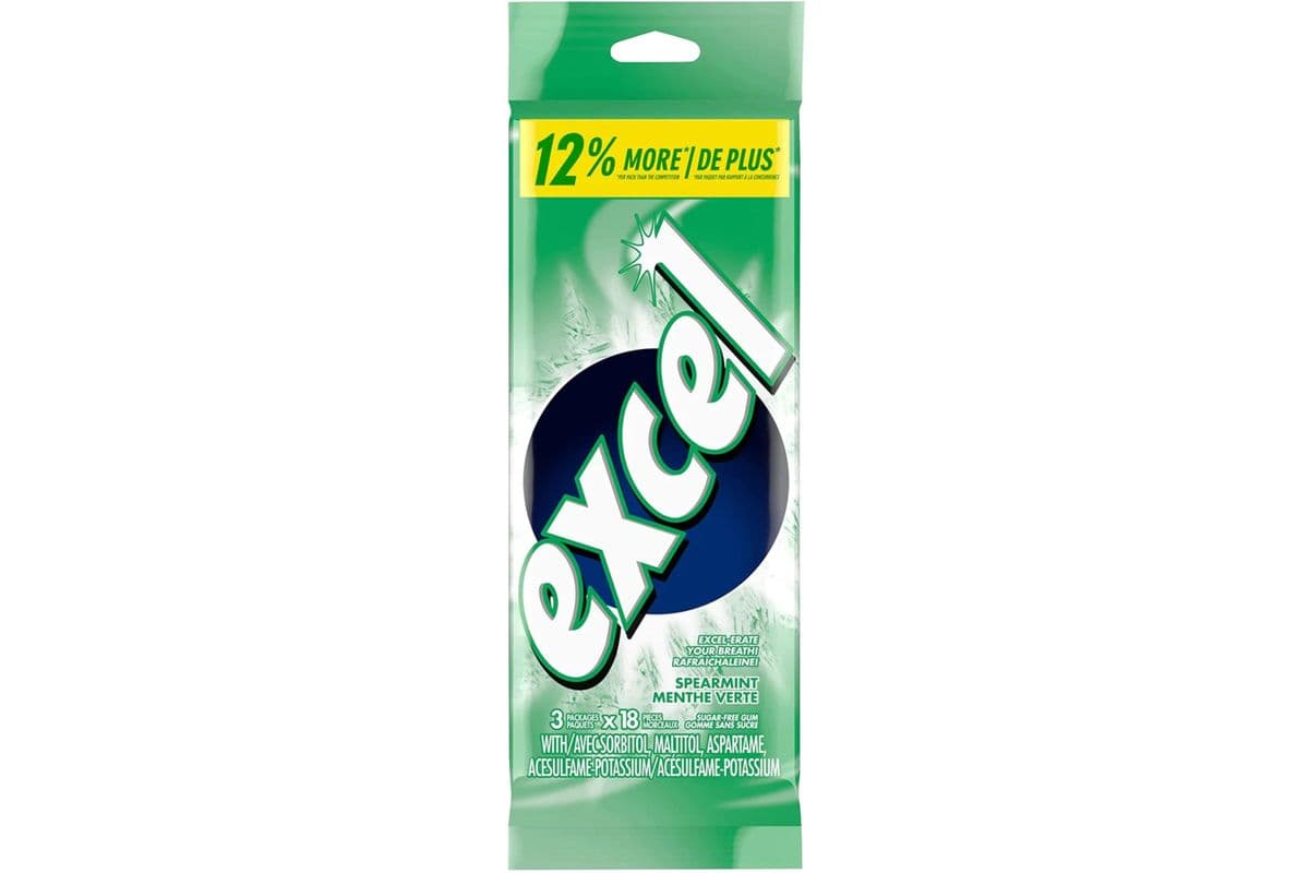 Excel Spearmint (3 Packages x 18 pcs)