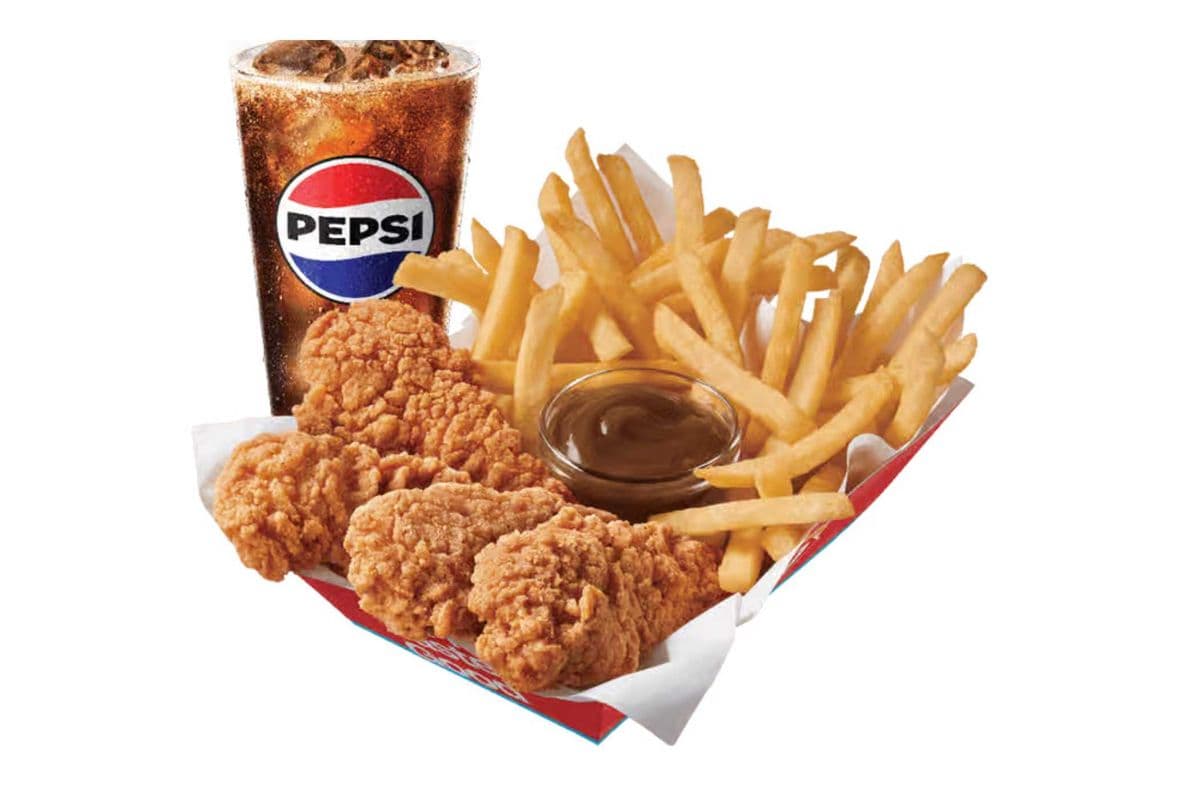 Chicken Strip Basket With Drink