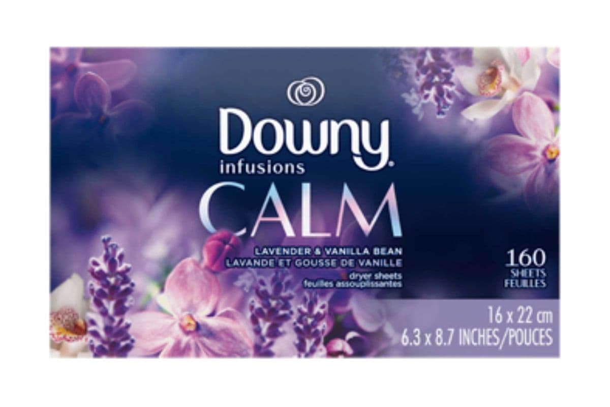 Downy Infusions Calm Lavender & Vanilla Bean/ Lavande et gousse de vanille (160 Sheets/ Feuilles)