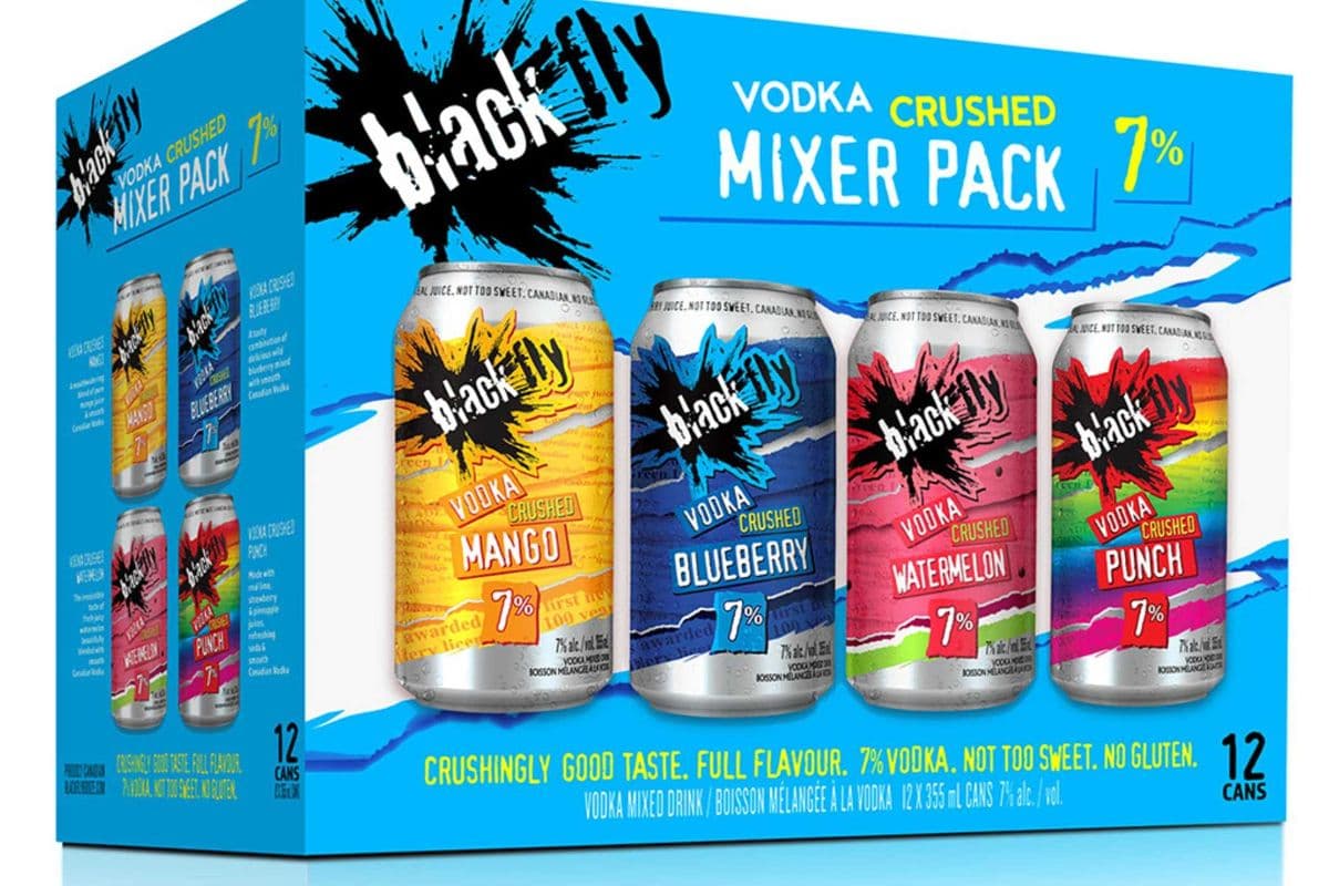 Black Fly Vodka Crushed Mixed Pack (12 x 355 ml Cans)