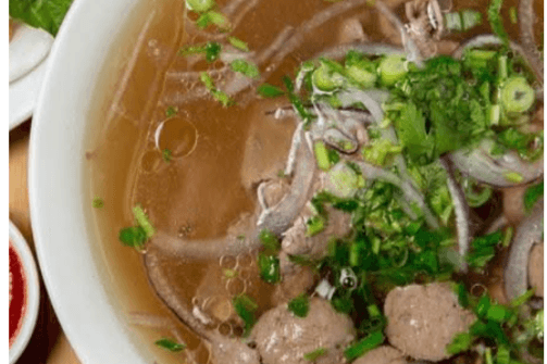 P42D Coconut Peanut Satay Beef and Beef Ball Noodle Soup