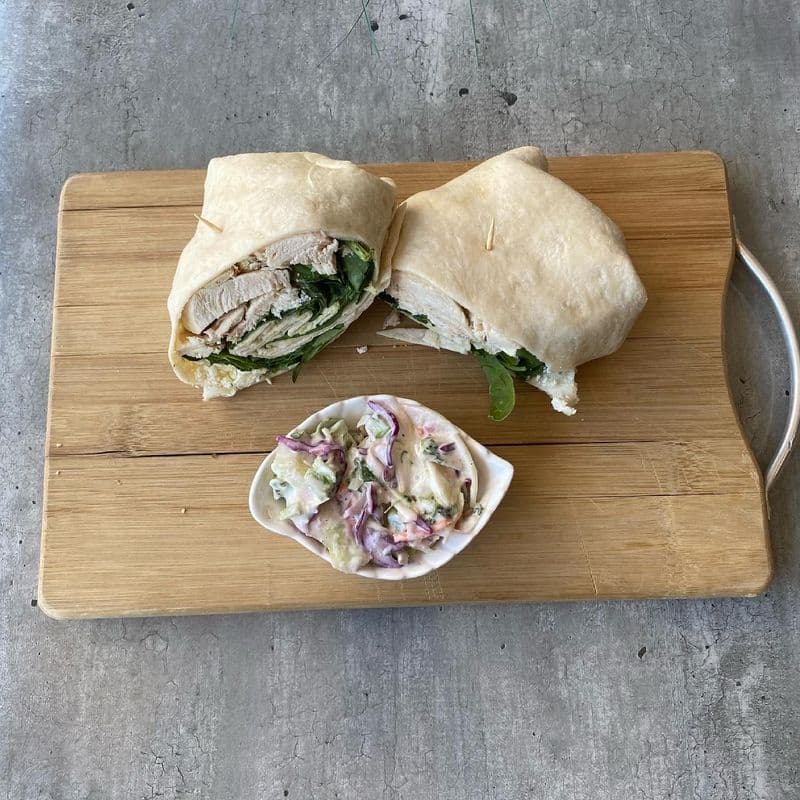 Pressed Grilled Chicken Spinach Feta Wrap