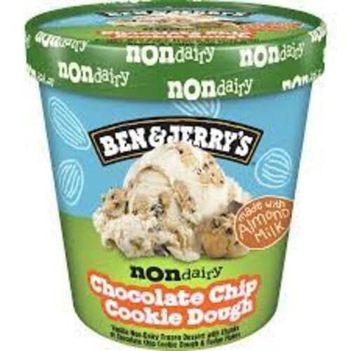 Ben & Jerry Non Laitier Pate a Biscuits aux Pepites de Chocolat/ Non Dairy Chocolate Chip Cookie Dough 473ml