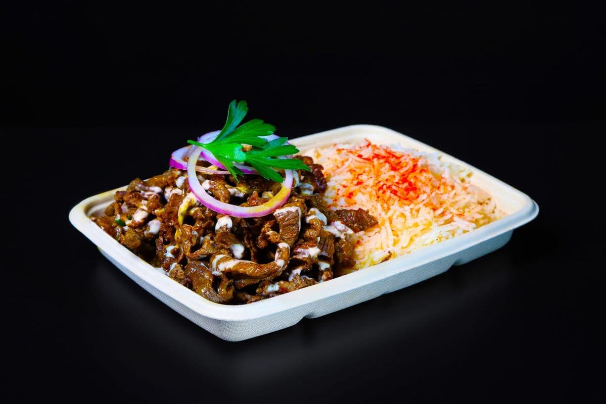Beef Lamb Shawarma with Israeli Salad