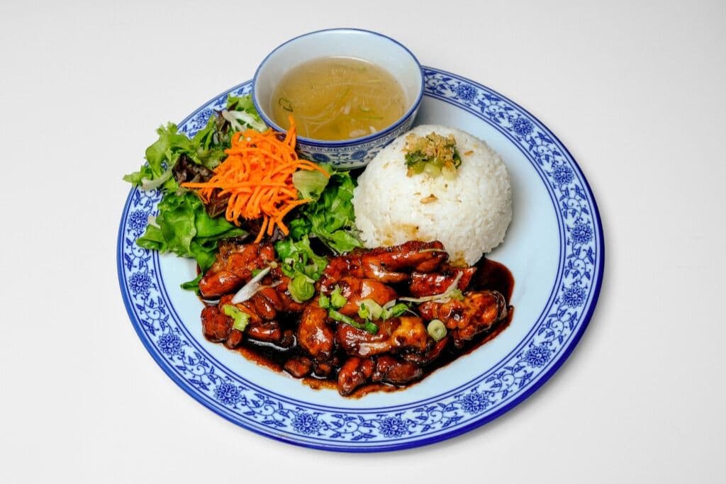 56. Caramelized Chicken with Rice (Ga Kho Tom)