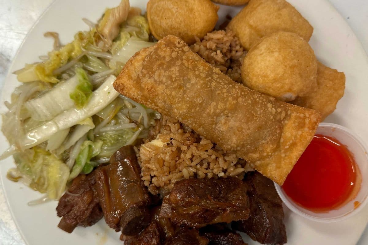 LG Combo #7 (Ch Balls, Ribs & Chow Mein - no noodles)