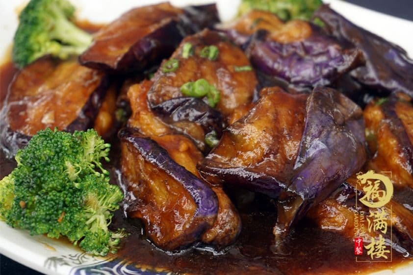 63. Eggplant and Shrimp with BBQ Sauce
