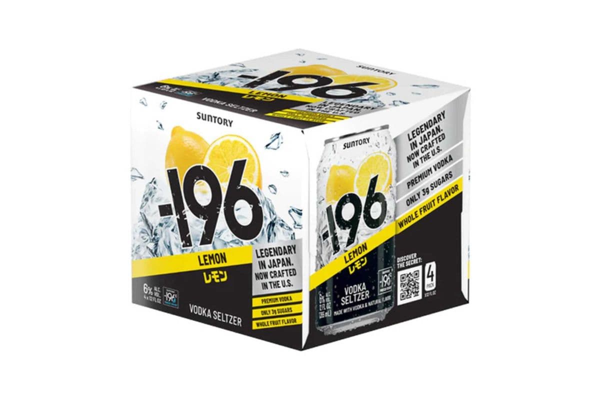 Suntory -196 Lemon Vodka Soda (4 Cans) (4 x 355ml)