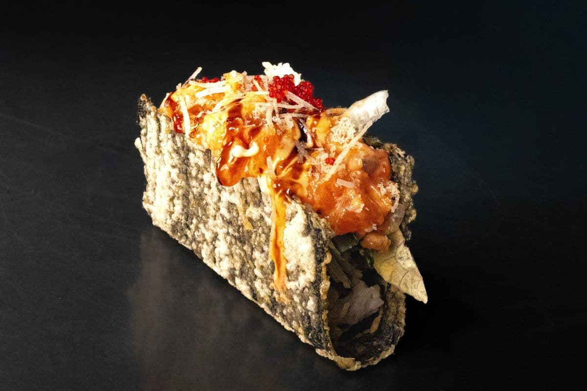 Spicy Salmon Sushi Taco