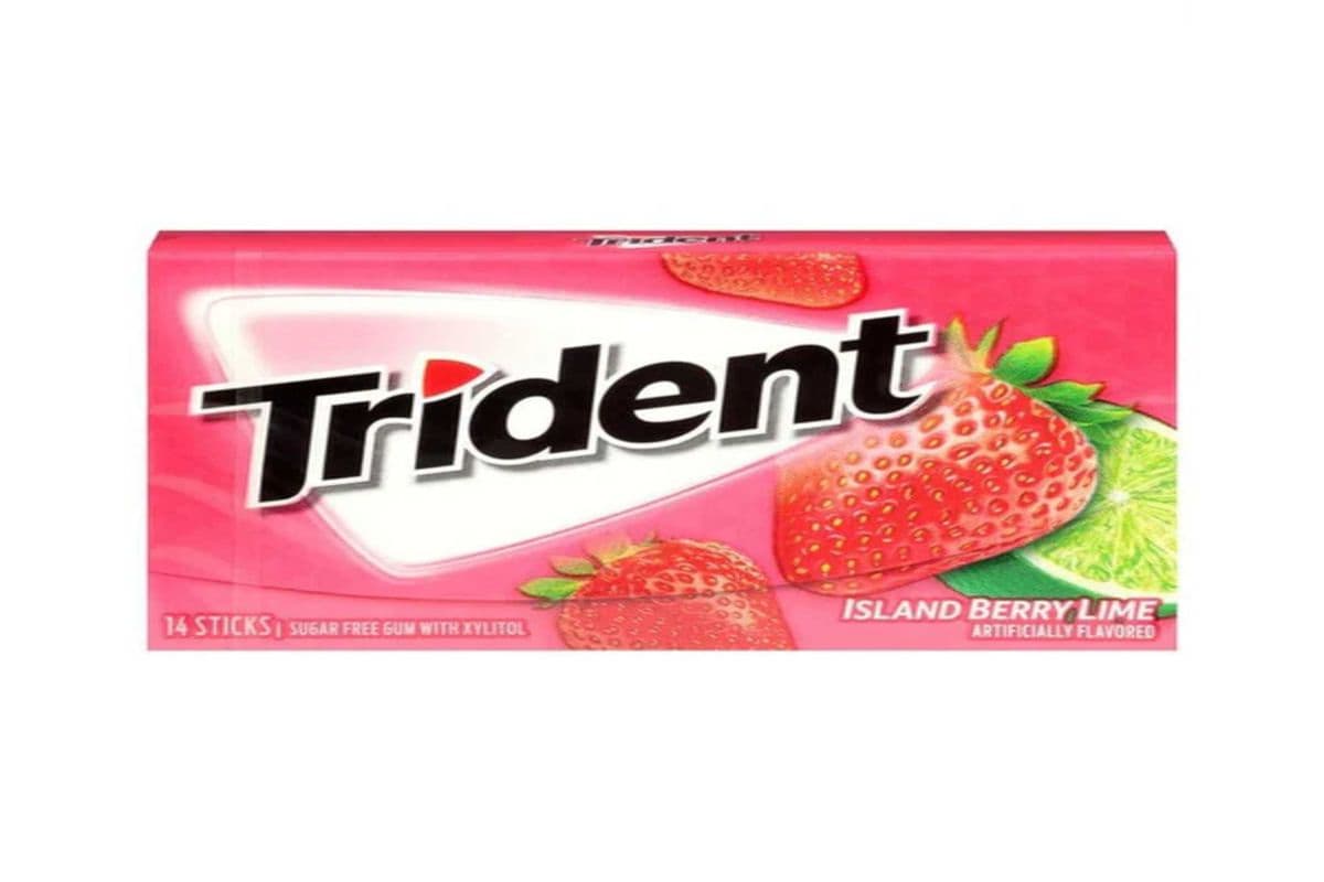 Trident Gum 14 Sticks Island Berry Lime Flavour