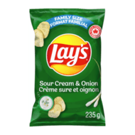 Lay's Sour Cream & Onion Chips (1 Bag x 235g)