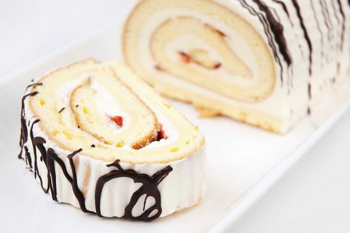"Vanilla" Swiss Roll Slice