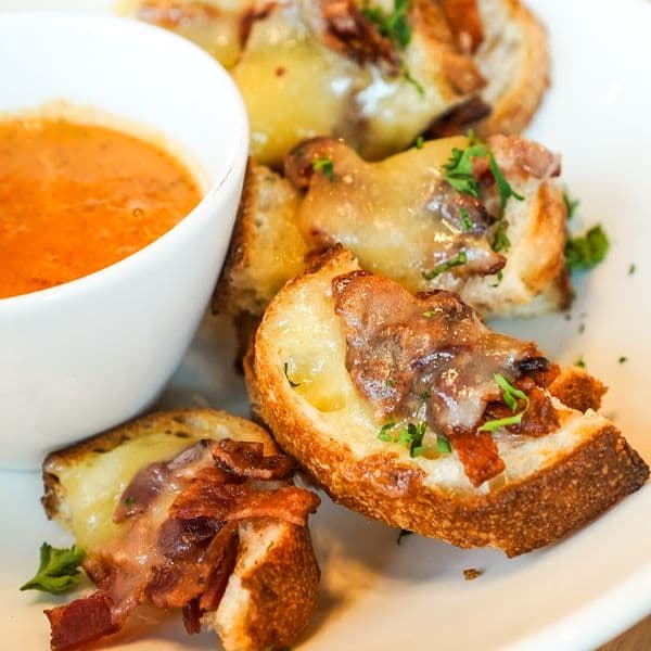 Grilled Cheese Sandwich with Vodka tomato Soup