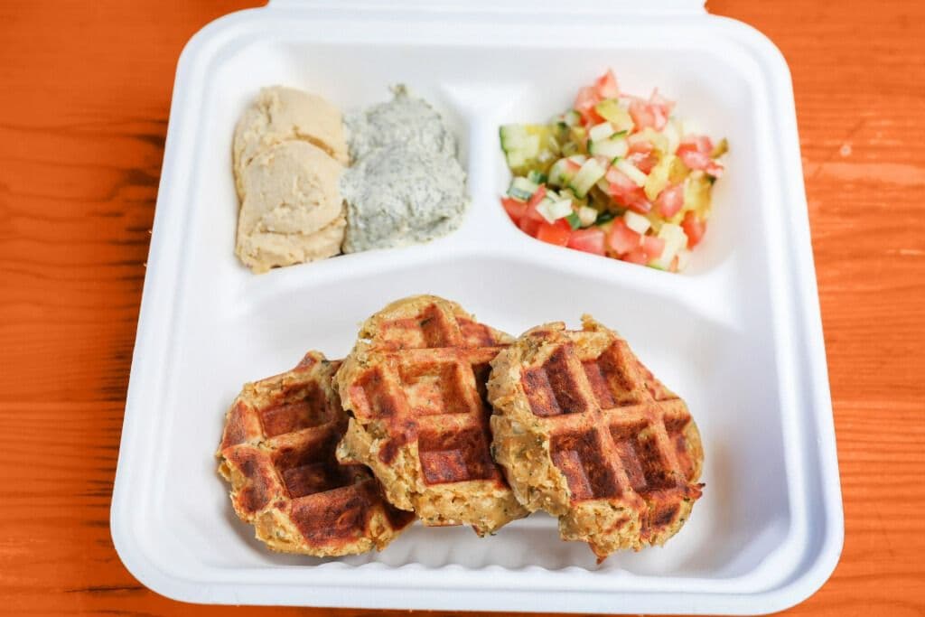 Falafel Waffle (Vegan)