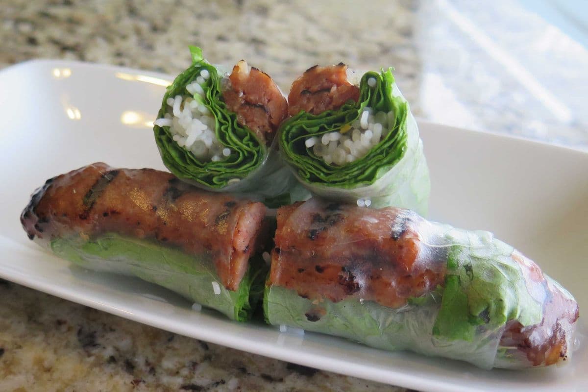 A6. Grilled Sausage Cold Rolls (2 pcs) - Nem Cuon