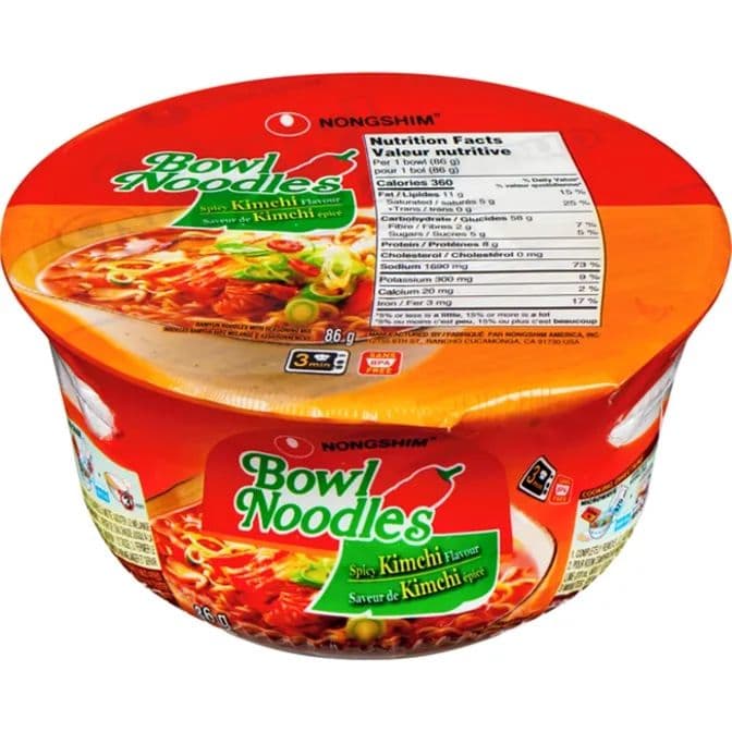 Bowl Noodles Spicy Kimchi Noodles